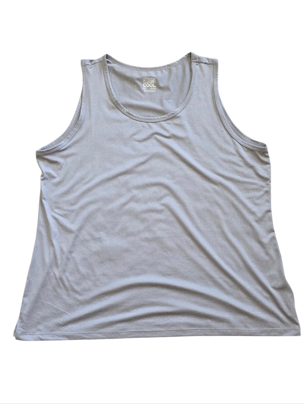 32 Degrees Cool 2XL Gray Cooling Wicking Tank Top Sleepwear Shirt XXL